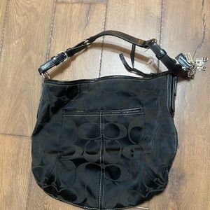 Coach G0882-12676 Black Jacquard Signature Adjustable Strap Shoulder